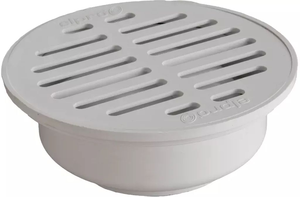 COLADERA PARA PISO REDONDA UNIVERSAL SIN REJILLA BLANCA, ELPRO