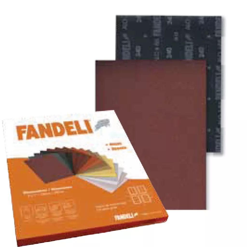 LIJA DE ESMERIL 9"X11" GRANO 080 METAL NO FERROSO-PASTA-PLASTICO (J-86 ALO), FANDELI