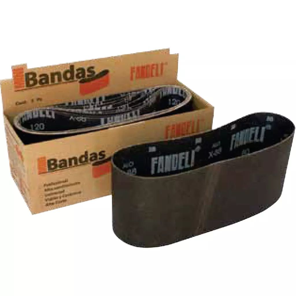 BANDA DE LIJA 4" X 24" GRANO 060 PARA METAL Y METALES NO FERROSO (X-88), FANDELI