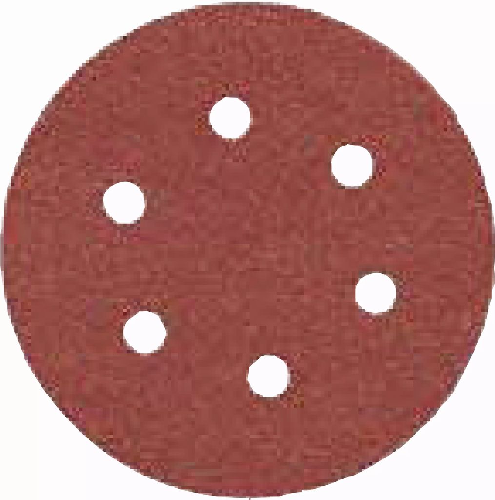 DISCO DE LIJA AUTOAD. 5" G060 C/GANCHI C/8 HOYOS Y RESP. DE PAPEL (USO GRL.), FANDELI