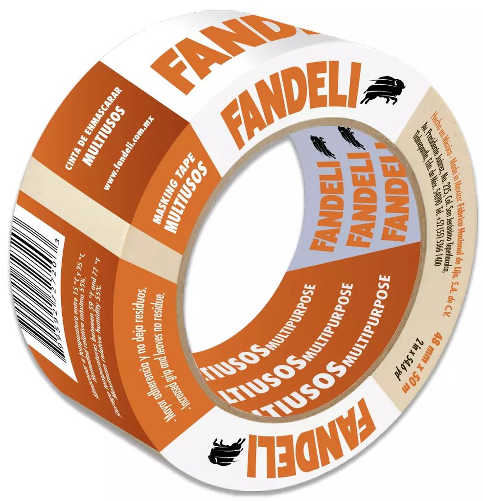 CINTA MASKING 48MM X 50M USO GENERAL, FANDELI