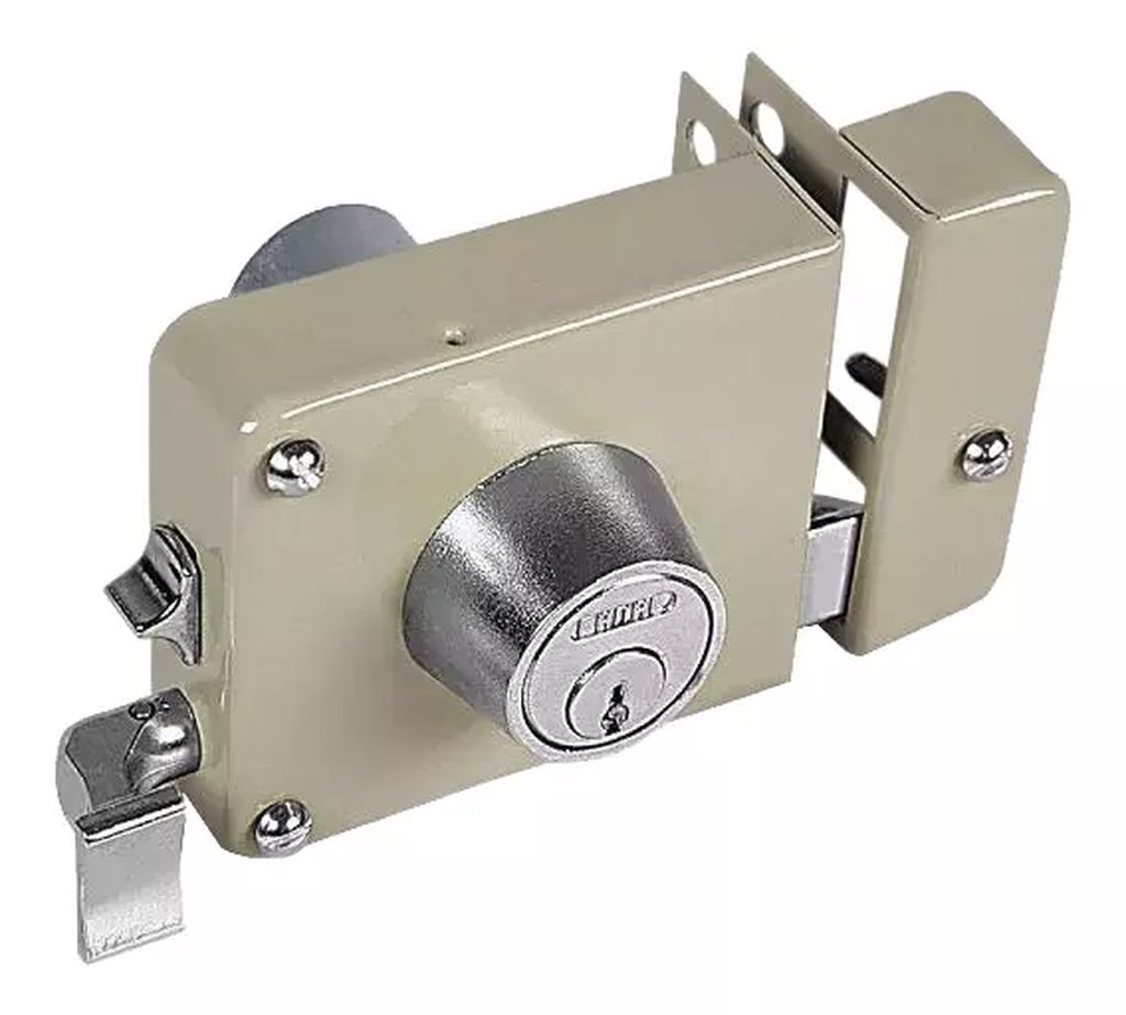 CERRADURA DE SOBREPONER DER INSTALA FACIL BEIGE F5 170MFBD