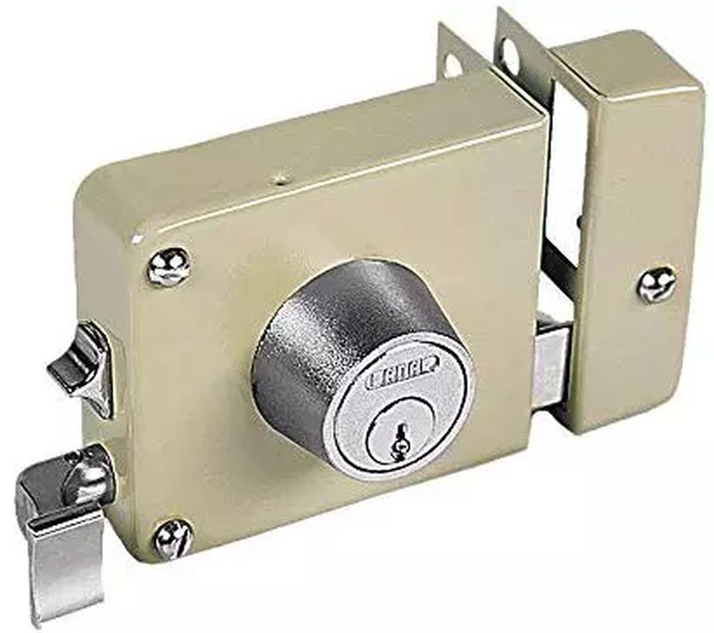 CERRADURA DE SOBREPONER DER INSTALA FACIL BEIGE F5 175MFBD