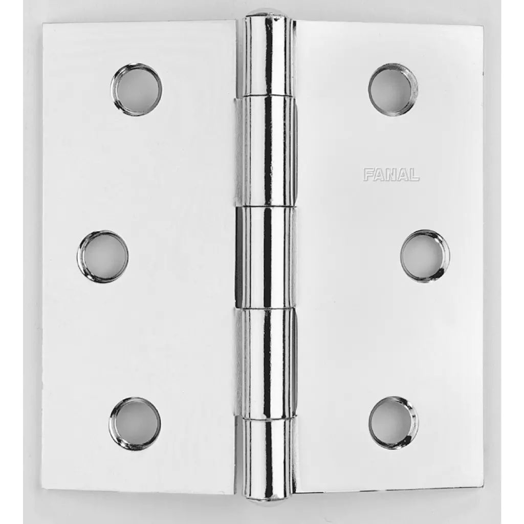 BISAGRA LIGERA CUADRADA 3" (74MM) ACERO PULIDO SIN TORNILLOS, FANAL