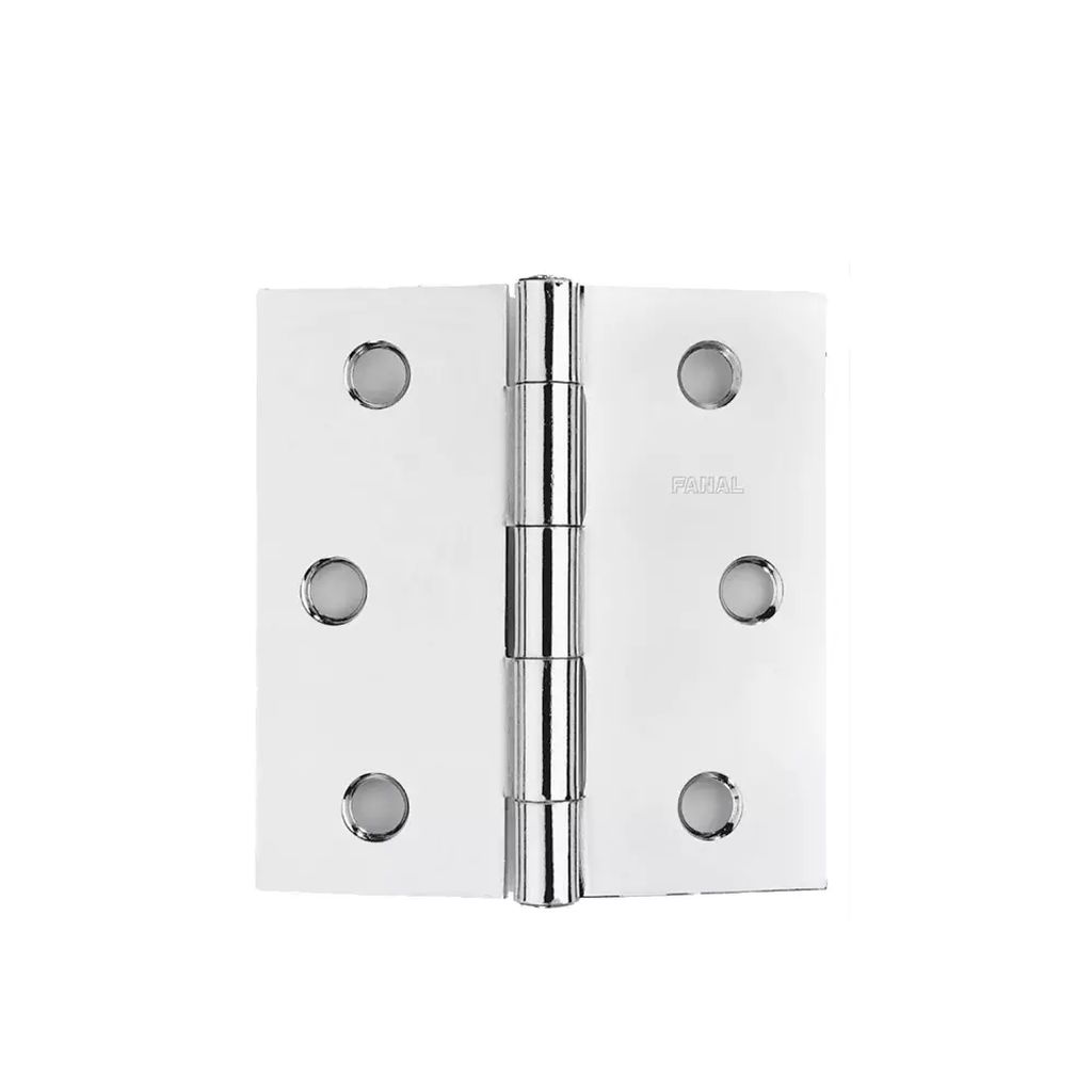 BISAGRA LIGERA CUADRADA 3" (74MM) ACERO PULIDO PERNO SUELTO MEDIA BOLA SIN TORNILLOS, FANAL