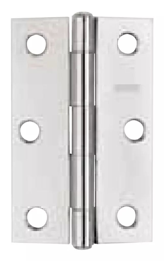 BISAGRA LIGERA RECTANGULAR 1.1/2" X 1.3/16" (31MM X 34MM) ACERO PULIDO SIN TORNILLOS F5 B10A150