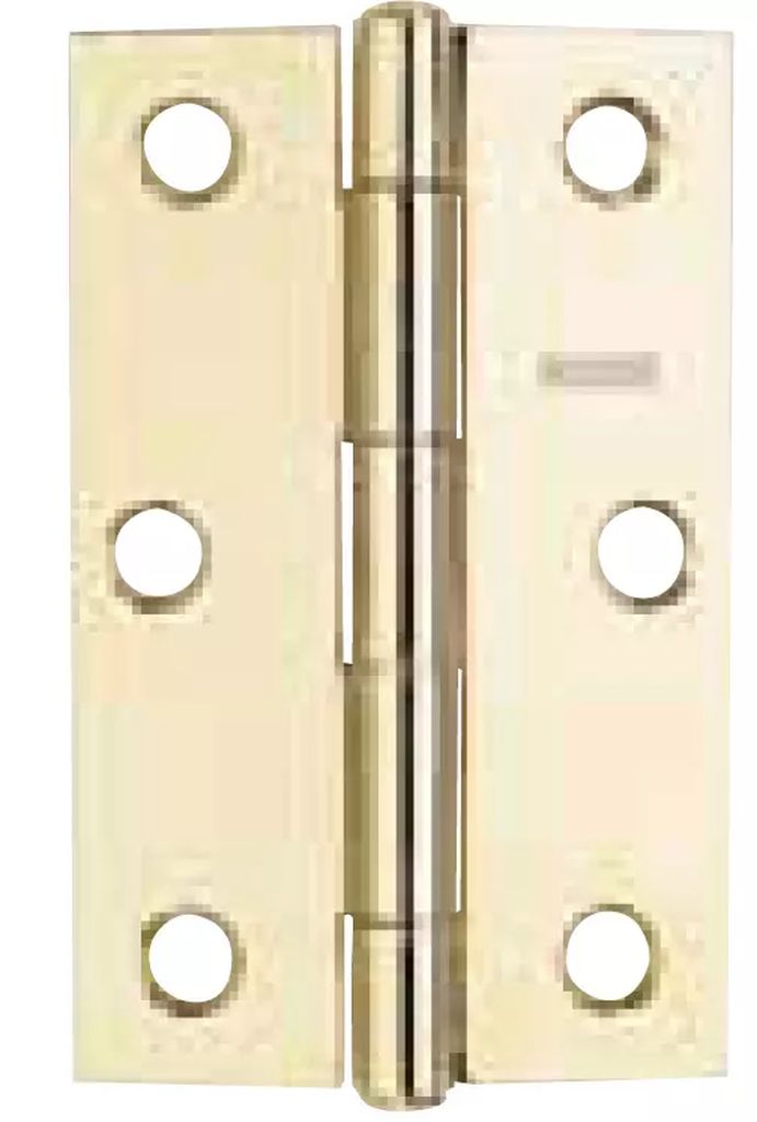 BISAGRA LIGERA RECTANGULAR 1" X 1" (25MM X 25MM) LATON BRILLANTE CON TORNILLOS, FANAL