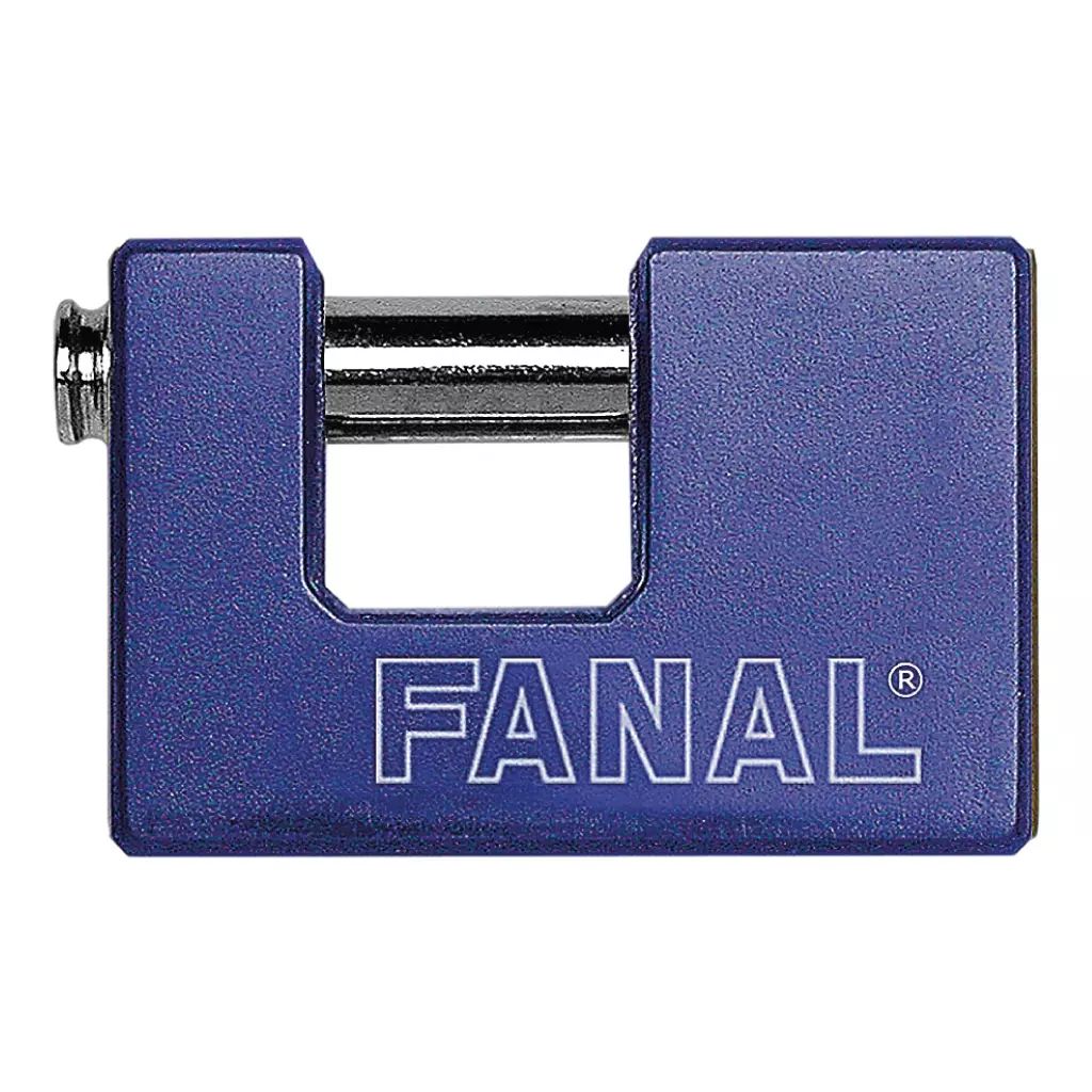 CANDADO PARA CORTINA METALICO 75MM AZUL, FANAL