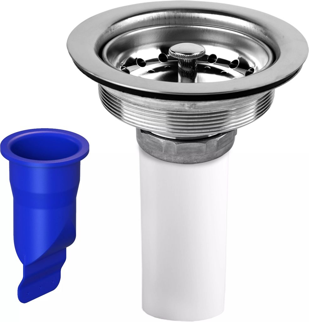 CONTRA CANASTA PARA FREGADERO DE ACERO INOXIDABLE TUBO CEJA 10CM, FLEXIMATIC