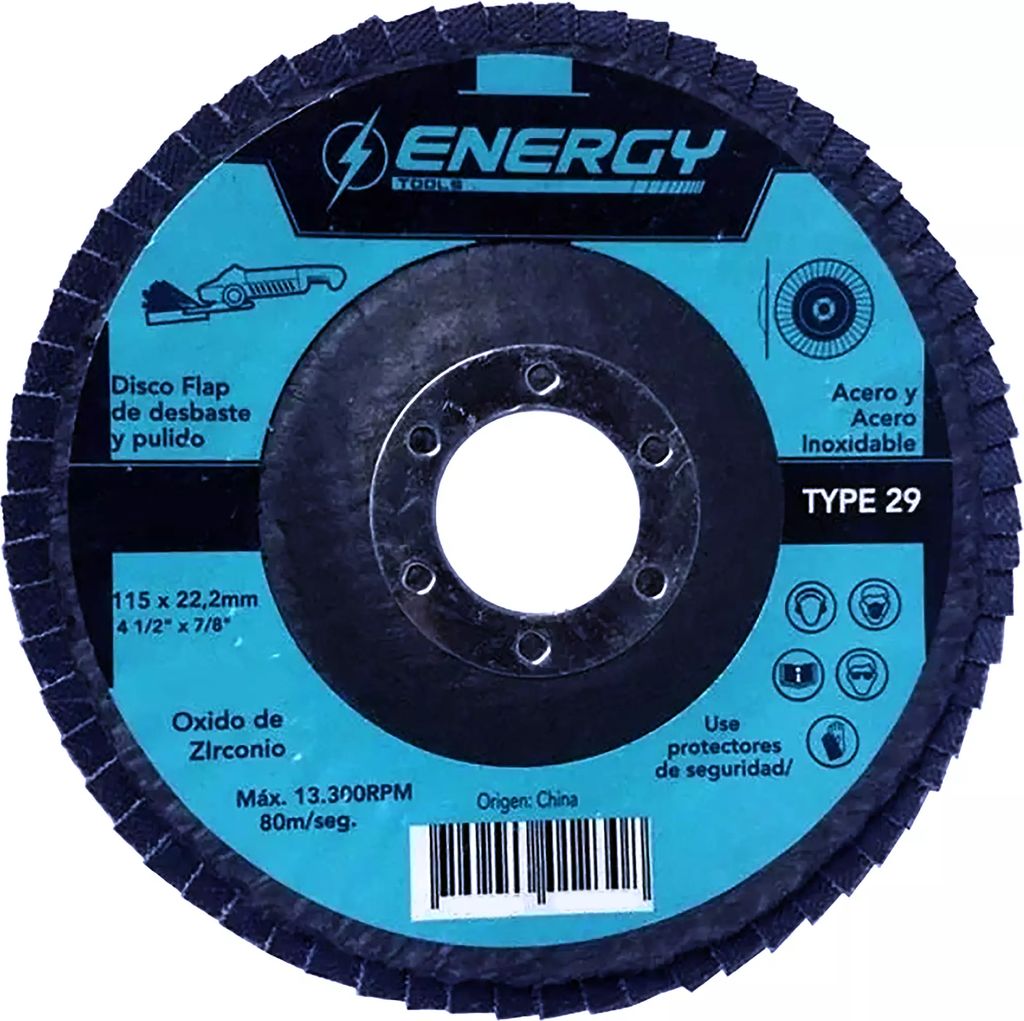 DISCO LAMINADO 4.1/2"X7/8" G040 PARA DESBASTE Y PULIDO DE ACERO INOXIDABLE, GLADIATOR PRO