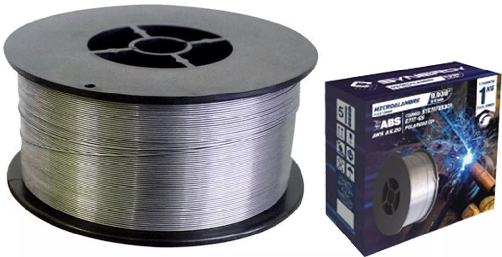 SOLDADURA DE MICROALAMBRE AWS E71T-GS 0.030" ROLLO 1 KG (FLUX CORE), Synergy