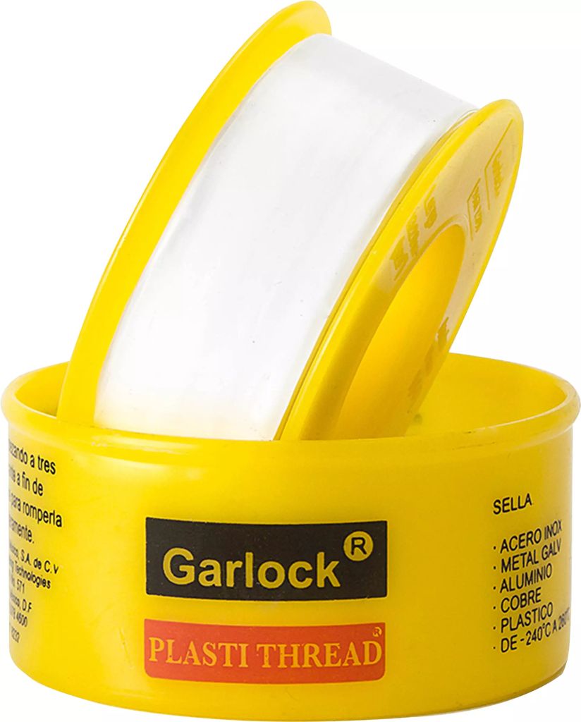 CINTA SELLA ROSCAS 1/2"X6 MT D/TEFLON PLASTITHREAD PREMIUMOXIG AGUA POT, GARLOCK