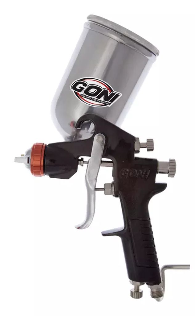 PISTOLA PARA PINTAR DE GRAVEDAD VASO ALUMINIO 400 ML GIRATORIO, GONI
