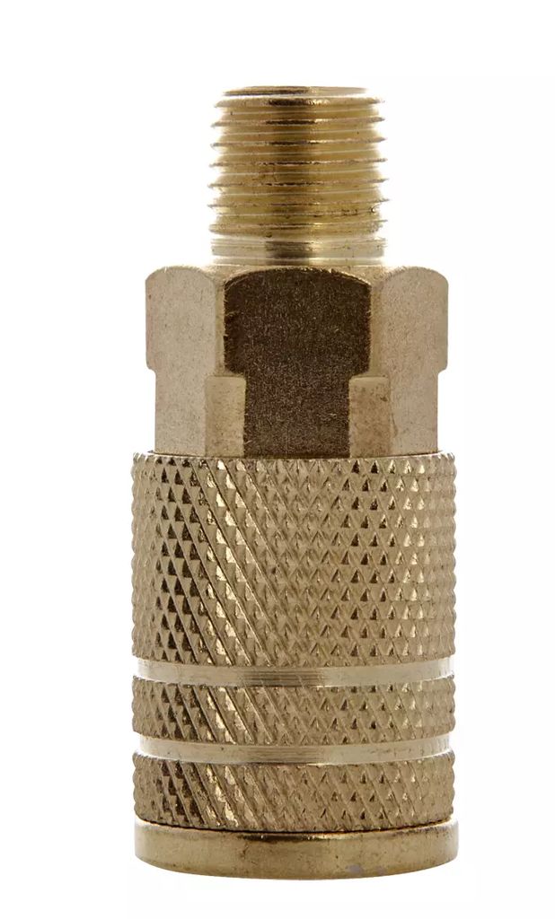 COPLE PARA MANGUERA DE AIRE MACHO 1/4" LATON, GONI