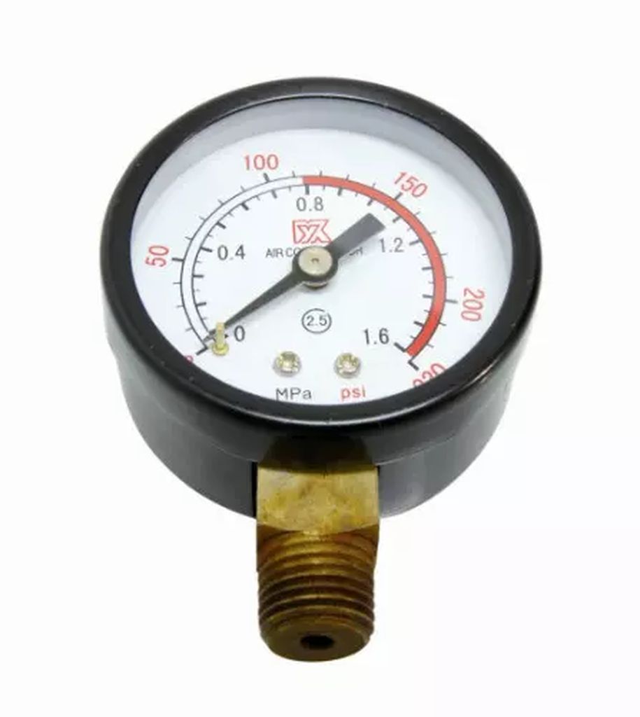 MANOMETRO DE 0-180 PSI CON CARATULA DE 2" CONEXION DE 1/4 VERTICAL, GONI