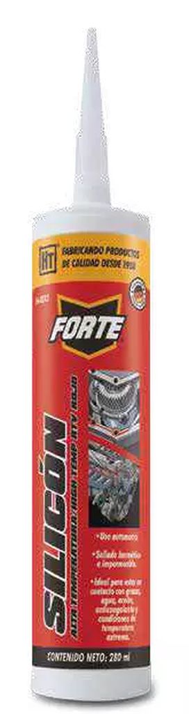 SILICON AUTOMOTRIZ RTV ALTA TEMPERATURA ROJO 280ML, FORTE