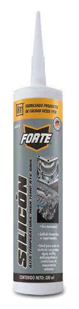 SILICON AUTOMOTRIZ RTV ALTA TEMPERATURA GRIS 280ML, FORTE