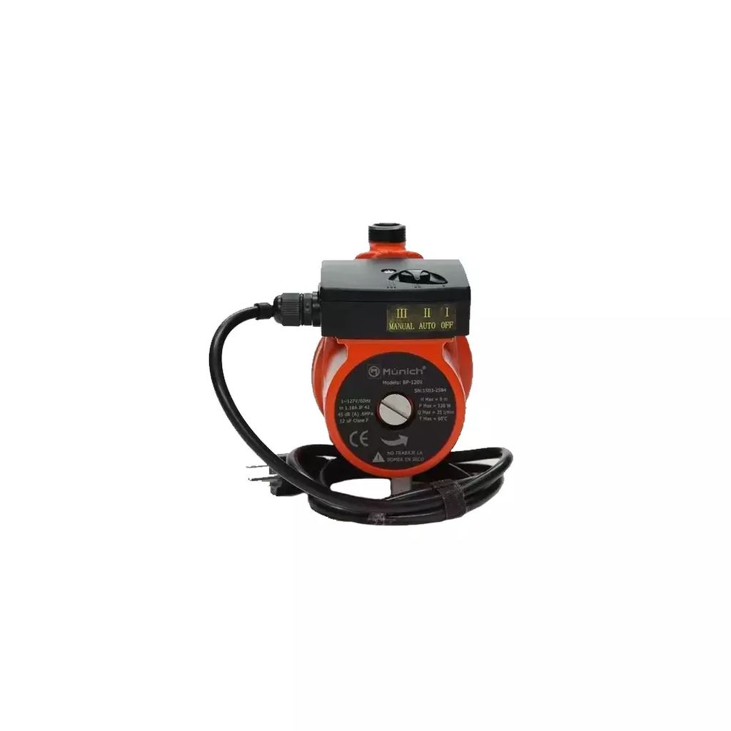 BOMBA PRESURIZADORA 3/4"  35 LPM 120W PRESION BAJO DEMANDA, MUNICH