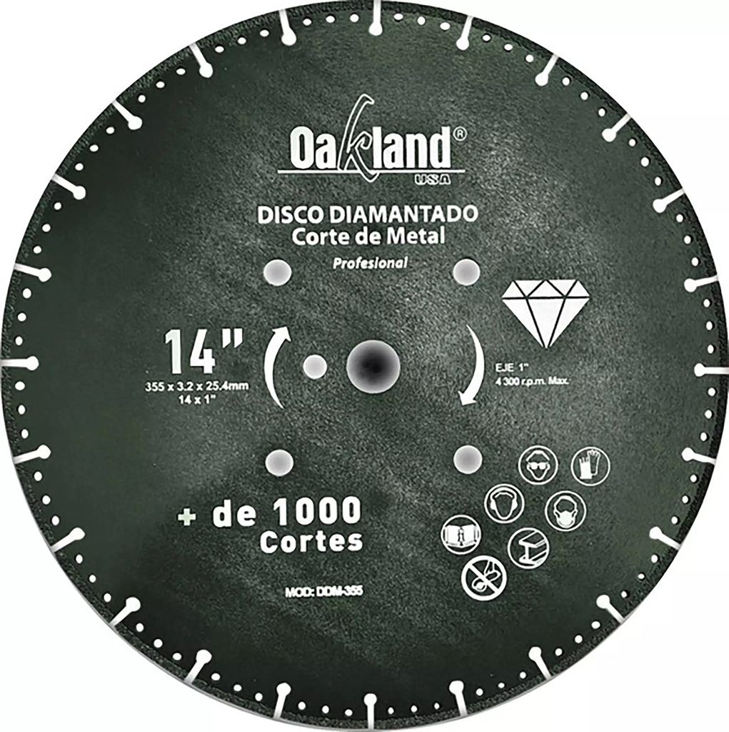 DISCO DIAMANTADO 14" CORTE DE METAL, OAKLAND