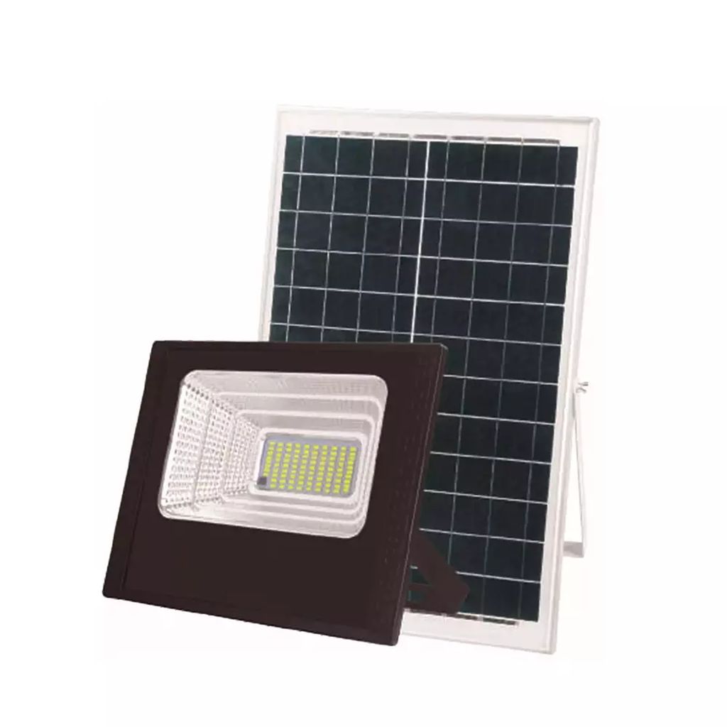 LAMPARA TIPO REFLECTOR DE LED 200 W CON CONTROL REMOTO Y PANEL SOLAR BATERIA DE LARGA DURACION, MAGNALUX