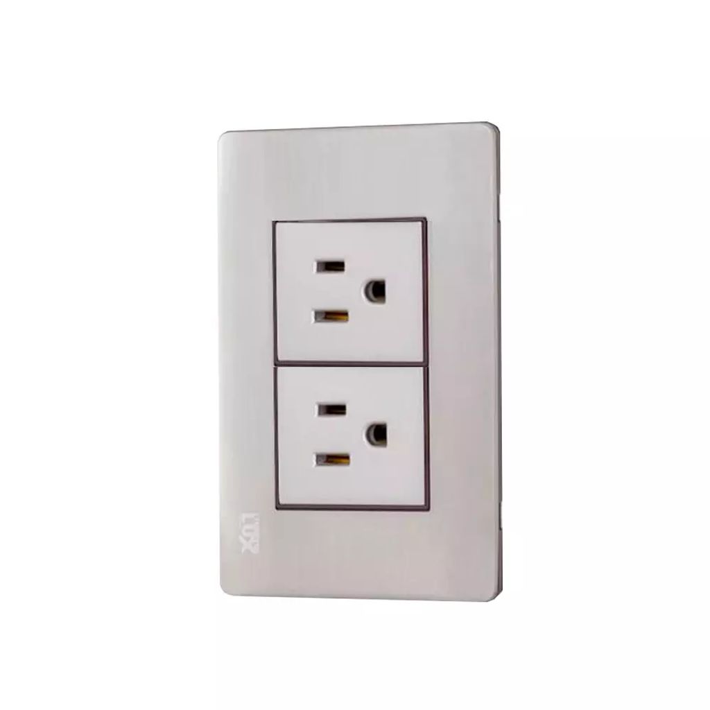 PLACA C/2 CONTACTOS ACERO INOX., MAGNALUX