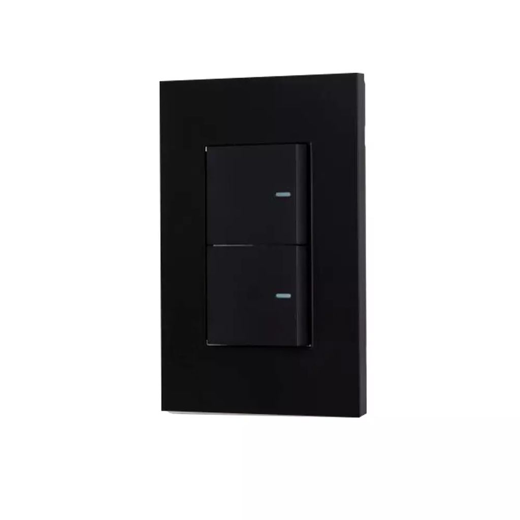 PLACA C/2 INTERRUPTORE SNEGRO MATE, MAGNALUX