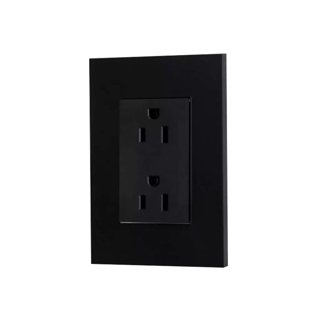 PLACA C/2 CONTACTOS NEGRO MATE, MAGNALUX