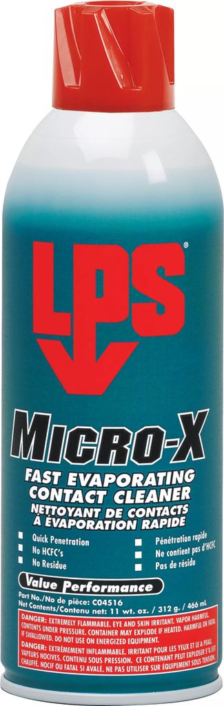 LIMPIADOR DE CONTACTOS ELECTRICOS AEROSOL 312ML (10 OZ) MICRO-X, LPS