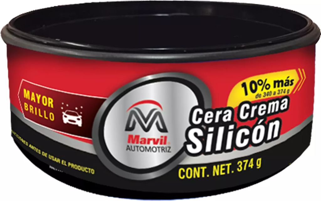 CERA EN PASTA PARA AUTOS CON SILICON 340 GR, MARVIL