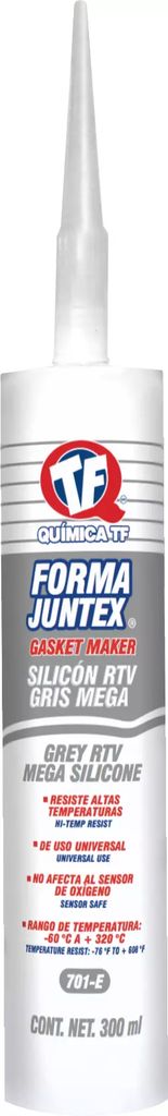 SILICON AUTOMOTRIZ RTV ALTA TEMPERATURA GRIS 300ML, TF