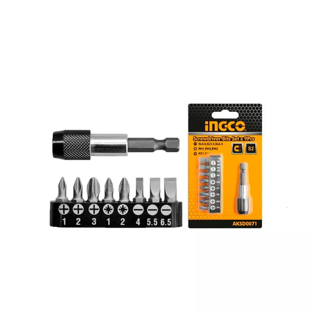 PUNTA PHILLIPS # 1", 2", 3"PLANO # 1", 2" DOBLE PHILLIPS # 4", 5.5", 6.5" MAGNETICA(10PZS), INGCO