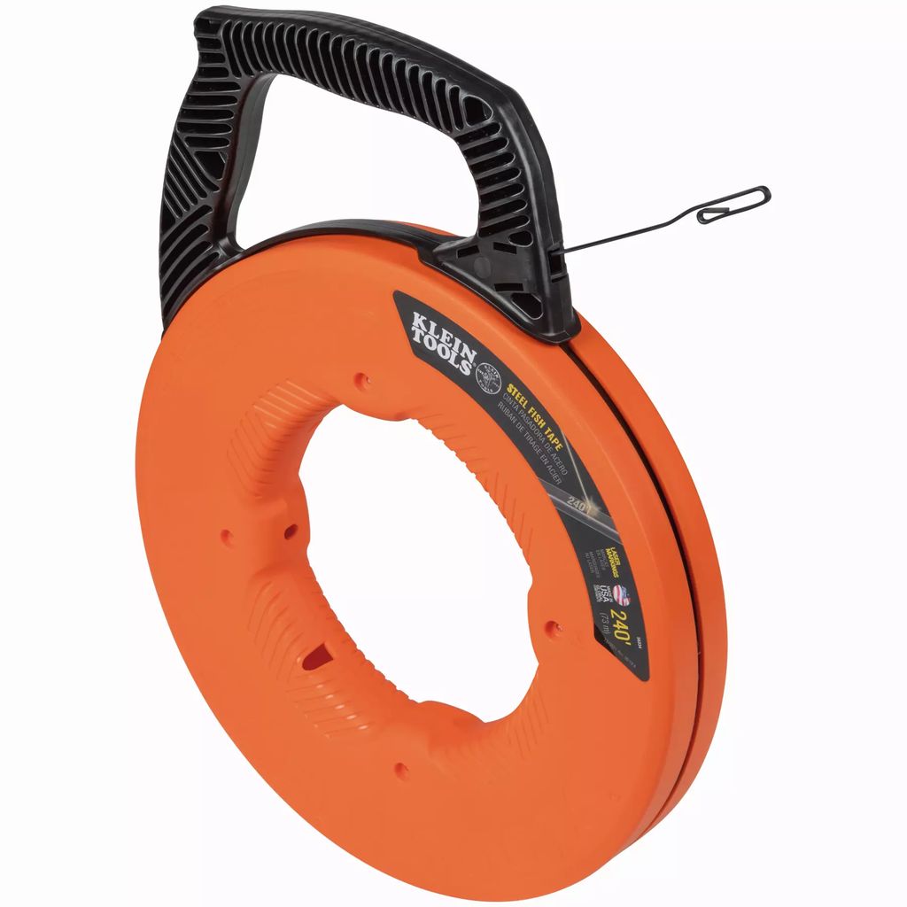 GUIA JALACABLE 73 M ALAMBRE PLANO DE ACERO 1/8 CON CARRETE, KLEIN