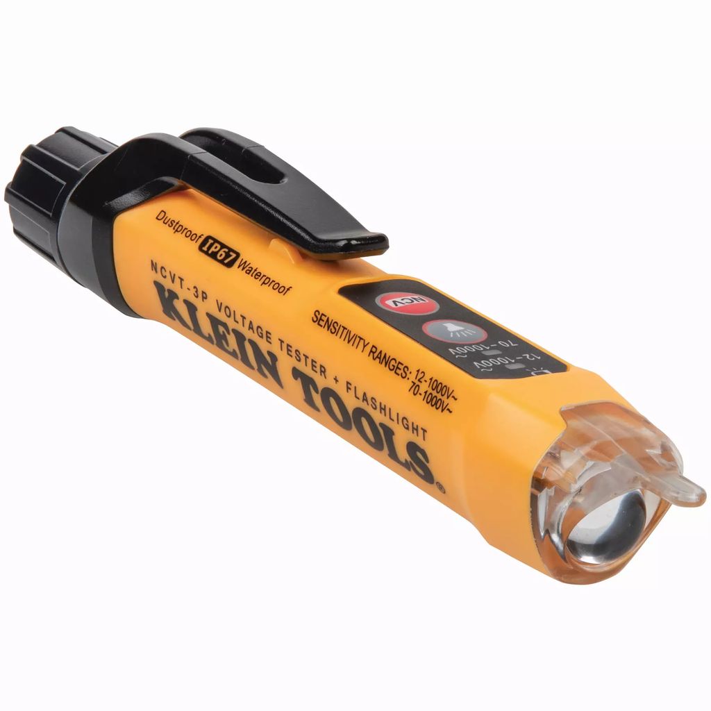 PROBADOR DE VOLTAJE SIN CONTACTO RANGO 12V-1000V CA CON LINTERNA, KLEIN