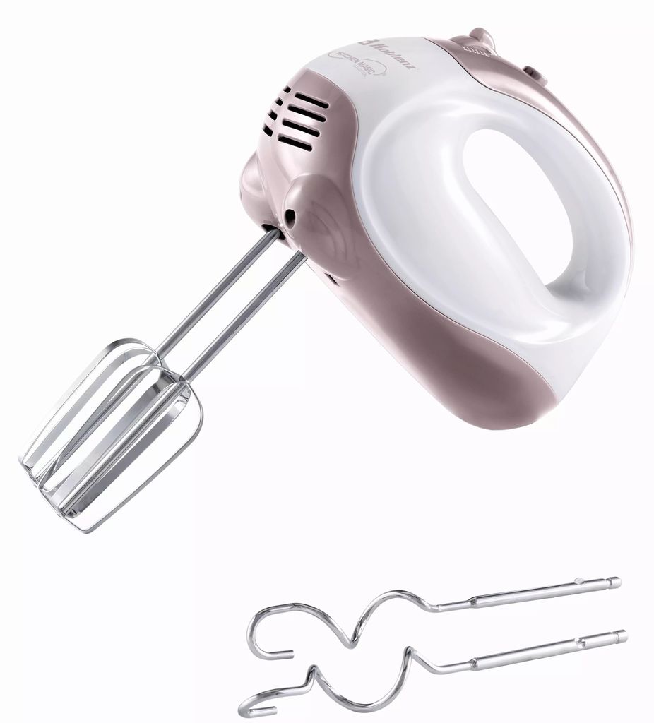 BATIDORA MANUAL 150 W 5 VEL CON BARILLAS PARA BATIR Y PARA AMASAR COLOR BLANCO, KOBLENZ