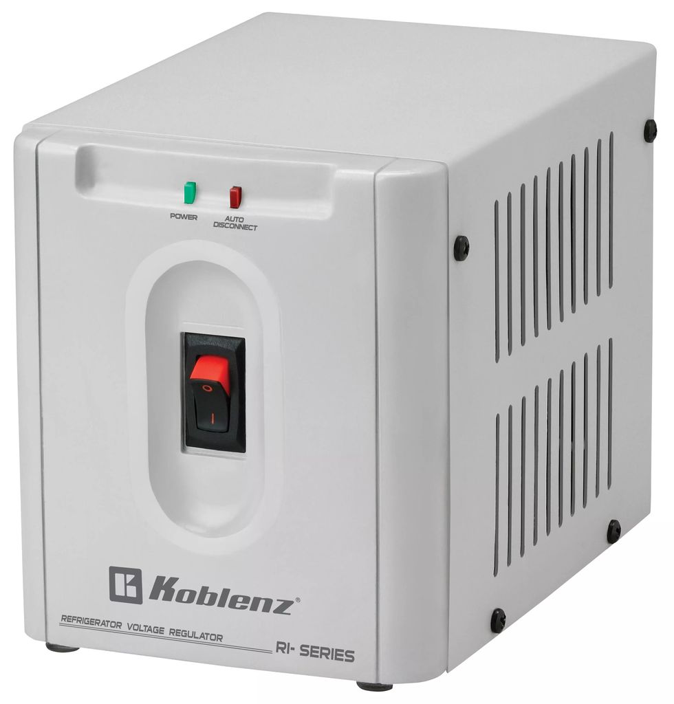 REGULADOR ELECTRICO PARA REFRIGERADORES 1500 VA / 1000 W C/2 CONTAC. ATERR. GABINETE METALICO, KOBLENZ