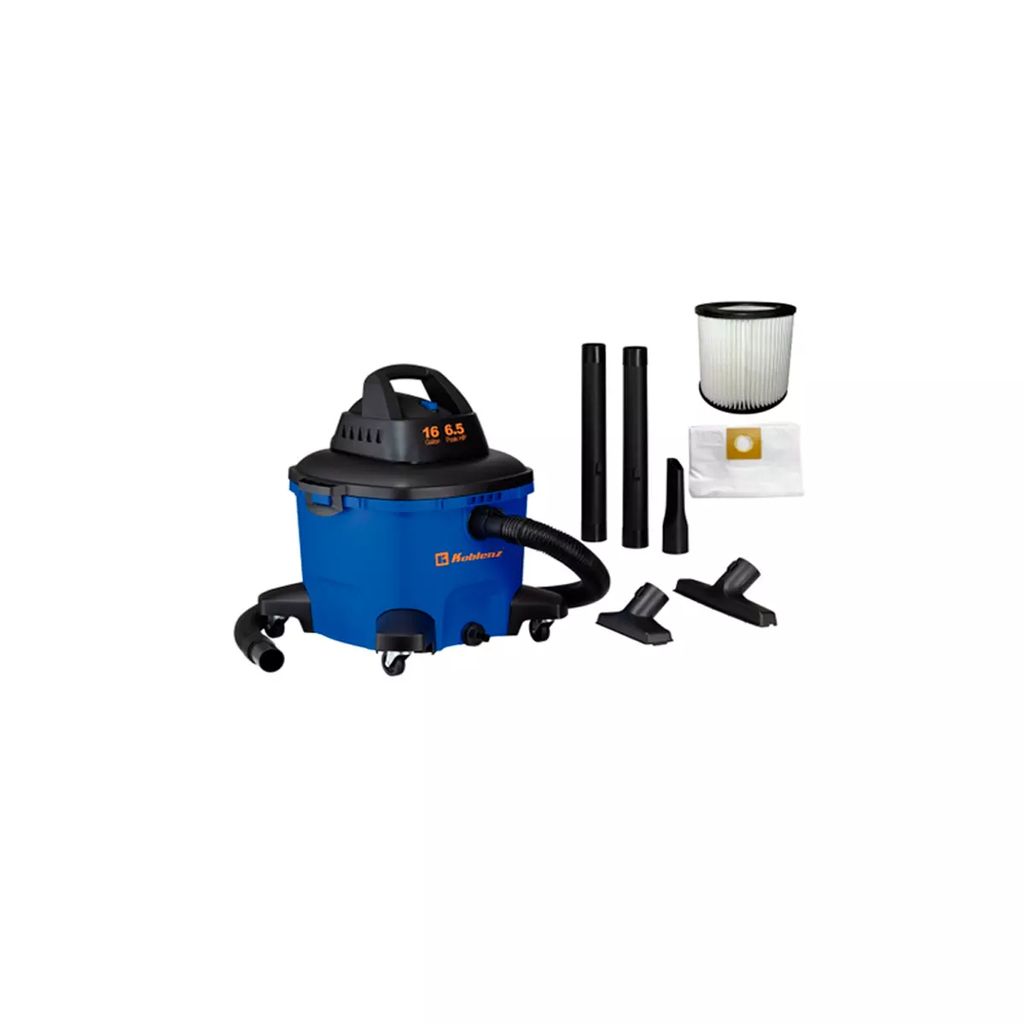 ASPIRADORA 6.5HP 16GAL MULTIUSOS C/6 ACCESORIOS, KOBLENZ