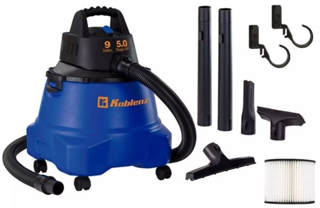 ASPIRADORA 4.0 HP 09 GAL MULTIUSOS CON 7" ACCESORIOS, KOBLENZ
