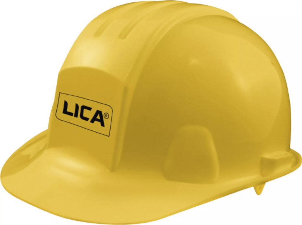 CASCO DE SEGURIDAD AMARILLO AJUSTE DE INTERVALOS, LICA