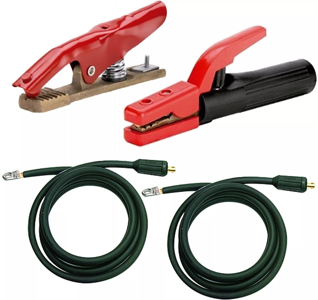 JUEGO DE PINZAS PORTA ELECTRODO 1.5 MT CONECTOR RAPIDO Y TENAZA PARA TIERRA 1.5 MT CONECTOR RAPIDO, LINCOLN