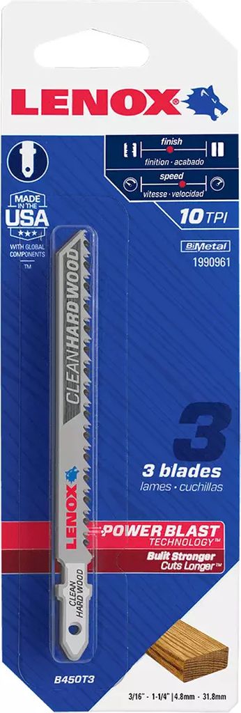 SEGUETA PARA SIERRA CALADORA TIPO T BIM 101 MM X 10 DPP PARA MADERA (BT450S), LENOX