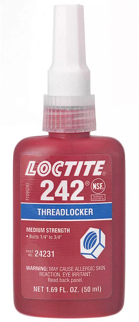 ADHESIVO FIJADOR DE ROSCA RESISTENCIA MEDIA 50 GR (1.69 OZ) (242-31), LOCTITE