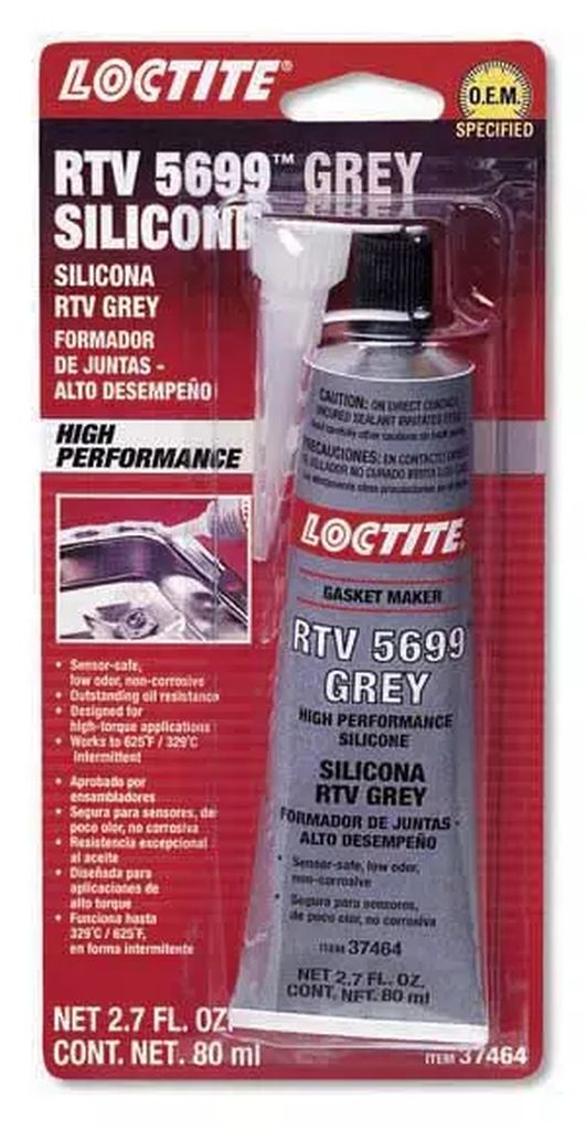 SILICON AUTOMOTRIZ RTV ALTA TEMPERATURA ALTO DESEMPEÑO GRIS 80 GR, LOCTITE AUTOMOTRIZ