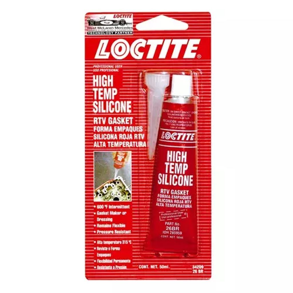 SILICON AUTOMOTRIZ RTV ALTA TEMPERATURA FORMADOR DE JUNTAS ROJO 70 ML (BLISTER), LOCTITE AUTOMOTRIZ