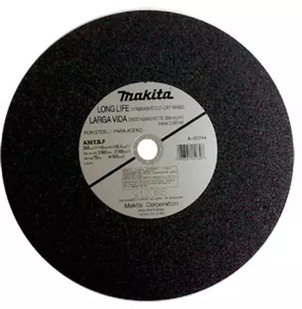 DISCO PARA CORTE DE METAL 14"X1/8"X1" SOLIDOS LARGA VIDA  GRANO A36T GRIS, MAKITA