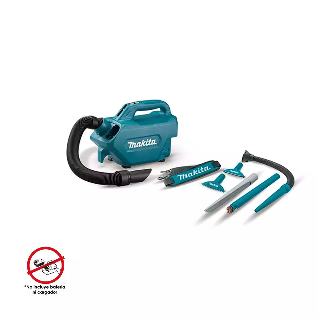 ASPIRADORA DE MANO 18V CON BOQUILLAS ESPECIAL PARA AUTO SIN BATERIA NI CARGADOR, MAKITA