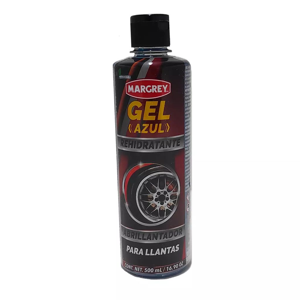 [M1 0104-21-205] ABRILLANTADOR EN GEL DE ALTO RENDIMIENTO Y GRAN BRILLO LLANTAS Y HULE EN GENERAL 500 ML(GEL AZUL), MARGREY