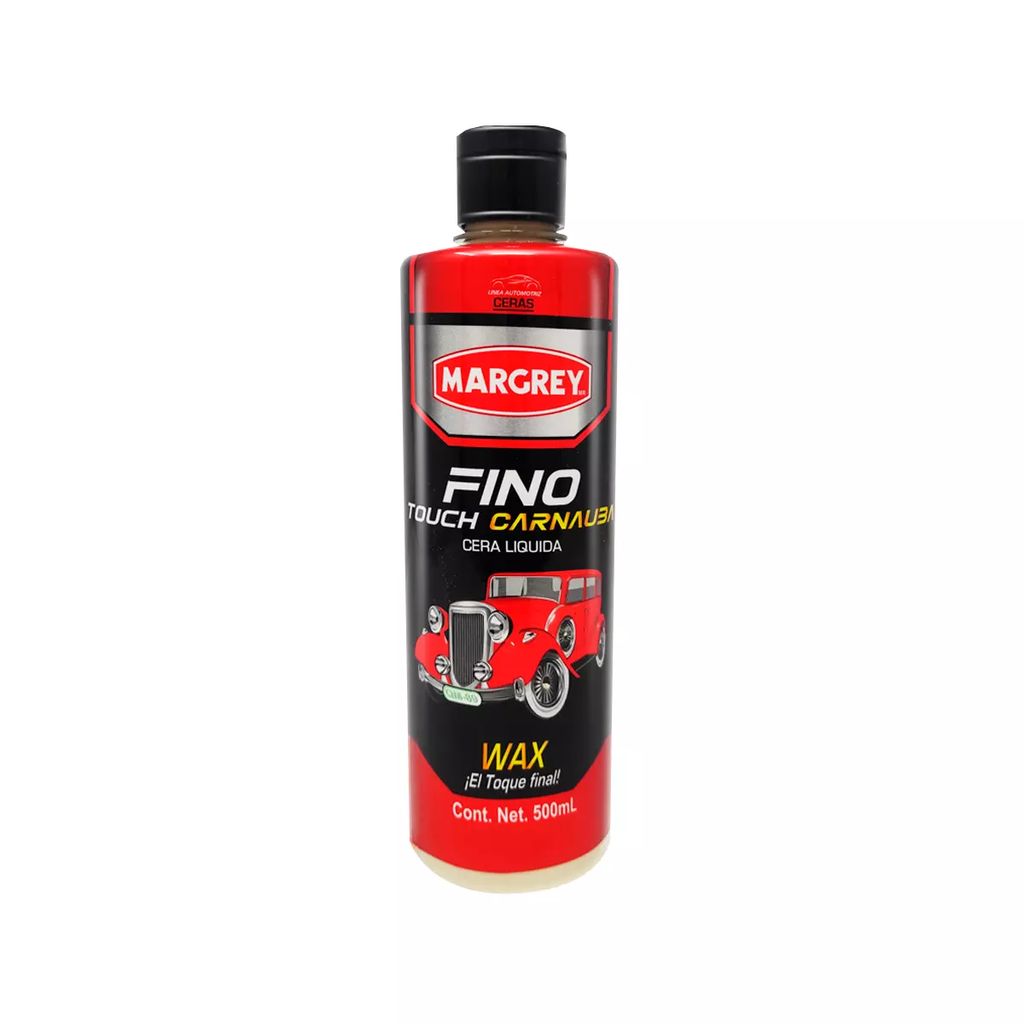 CERA LIQUIDA PARA AUTOS CON CARNAUBA SOBRE DE 500ML (FINO TOUCH), MARGREY
