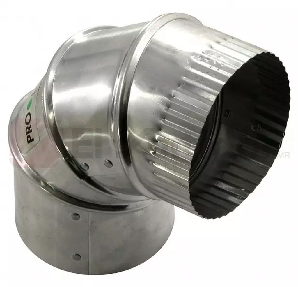 CODO 4" AJUSTABLE 0-90° DE ALUMINIO PARA DUCTO FLEXIBLE, MIBER