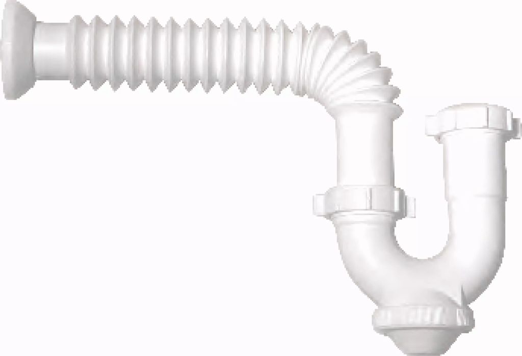 CESPOL PARA FREGADERO 1.1/2" SIN CUBIERTA TUBO FLEXIBLE DE Y BOTE CHICO, MIBER