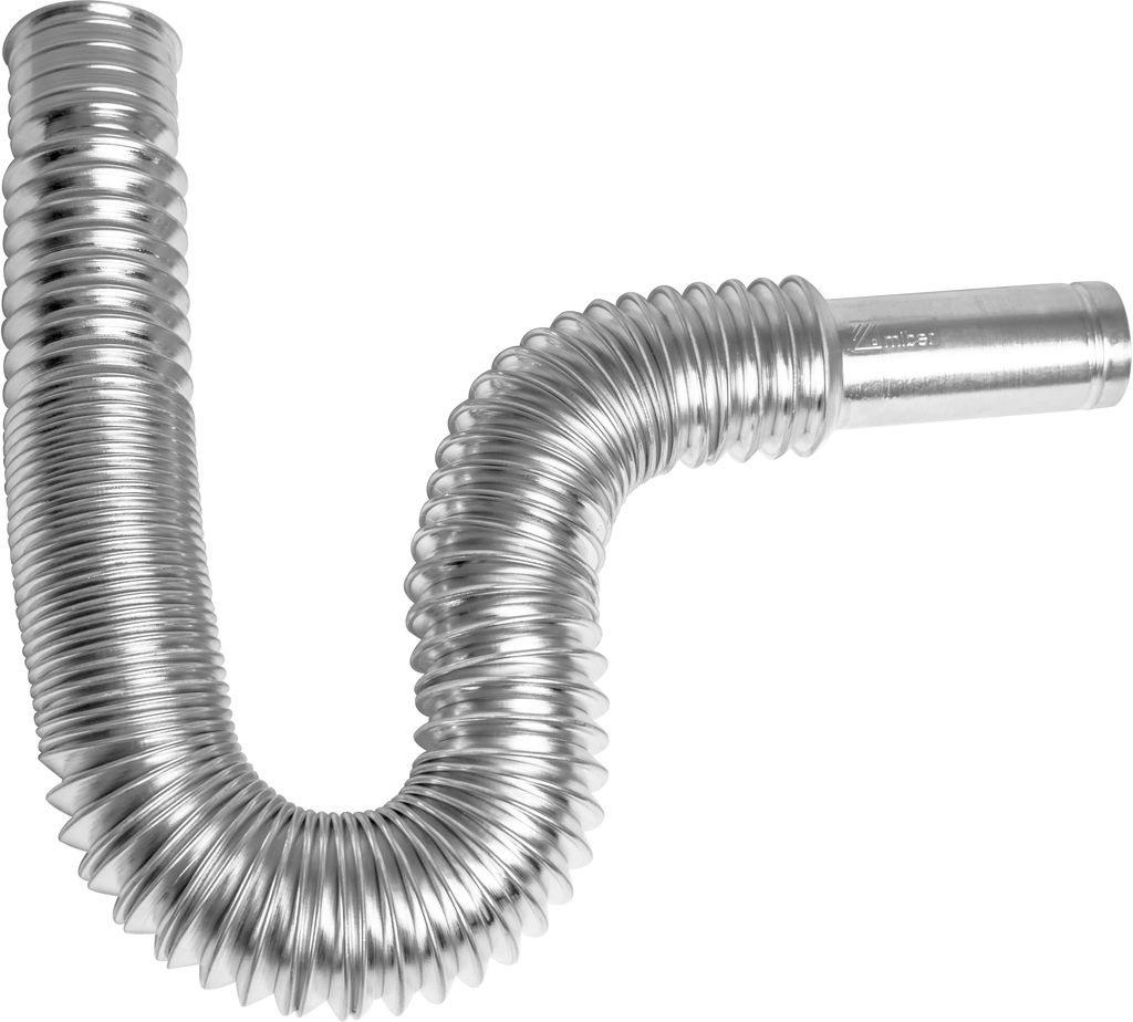 TUBO LARGO FLEXIBLE METALIZADO PARA FREGADERO O LAVABO, MIBER